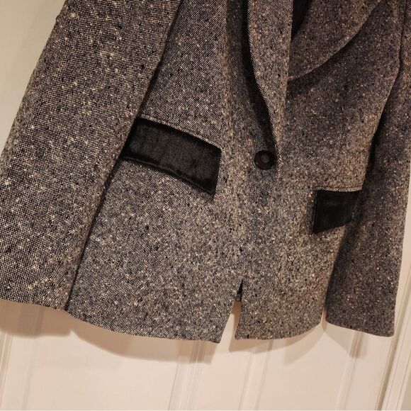 Lavantino 100% wool vintage black and white suit jacket Size 10 - Picture 4 of 5